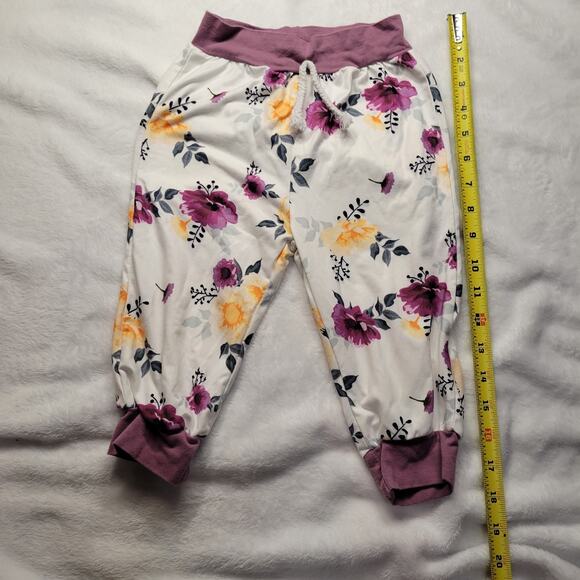 Sweater Pants Baby Girls 2T Toddler Hoodie Floral Purple Fall 2PC - Picture 11 of 12